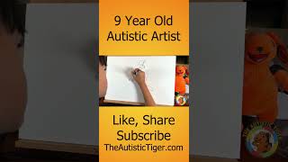 9yo Autistic Savant Draws - Ariel | The Little Mermaid #shorts