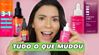 NOVO Sérum Facial 3 em 1 Max Love com Rosa Mosqueta + Ácido Hialurônico + Vitamina C - O que mudou?