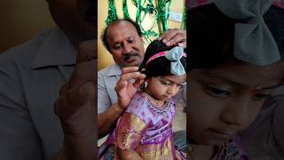 నాన్న ఎమోషనల్ daughter ear piercing#ear-piercing#babyearpiercing#chevulukuttinchadam#baby#traditiona