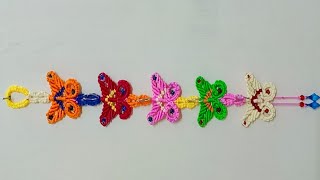 @MamtaKumari95 माइक्रम का की फोल्डर Macrame  keyholder butterfly design 🦋