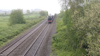 LMS black 5 no.44871 and 47XXX pass Exminster 5/5/24