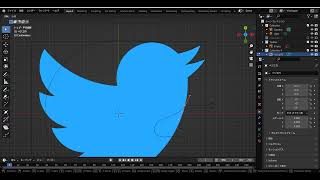 Blender ロゴに沿ってカーブを変形させる