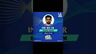 Babar Azam 80 Crore in IPL 😮 #babarazam #iplauction #50crore #usmanbytes #ipl2024