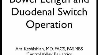 Bowel Length and Duodenal Switch Operation