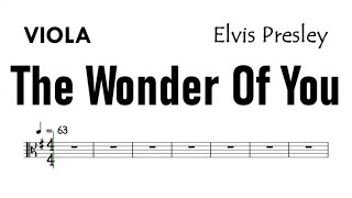 The Wonder Of You  Viola Sheet Music Backing Track Partitura Elvis Presley