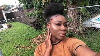 Super Quick & Easy High Bun On 4C Natural Hair!!