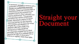 How to straight a Document