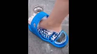 Exfoliating Foot Scrubber Brush with Suction Cup - Easy-Glide Shower Foot Cleaner