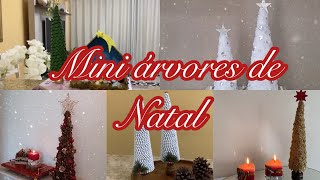 5 mini árvores de Natal