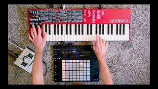 Ableton Push 2 & Nord Lead A1 - Live looping