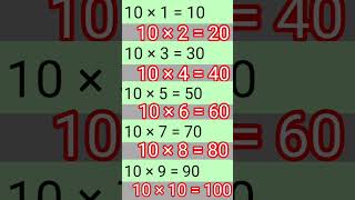 10 का पहाड़ा अंग्रेजी में, 10 ka table #education