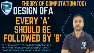 Design DFA that accept Every 'a' should be followed by 'b' | TOC | DFA Example | GATE/NET/PSU