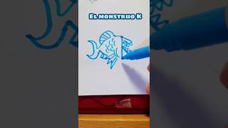 El Monstruo K. Dibujo letras #dibujo #drawing #videoshorts #art #monster #letras #abecedario #shorts