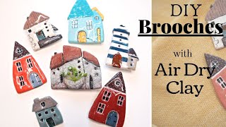 DIY Brooches with Air Dry Clay