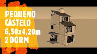 CASA 2 SUÍTES 4,20x6,50m PEQUENO CASTELO DE UM HOMEM!