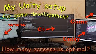 How many screens do you need while working with Unity 3D? / Game Development