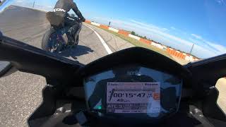 Close call on track: 300 Ninja loses front wheel grip in front of me