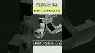 How to rotary seal & bearing works together।#Short #solidworks #autocad #ytshorts