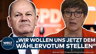 VERTRAUENSFRAGE: Parteichefin Saskia Esken überzeugt! "Können mit Scholz unsere Wähler überzeugen"