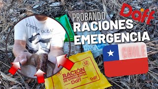 Probando RACIONES DE EMERGENCIA  CHILE   de 12 horas ¿Son Buenas? (Comida Militar)