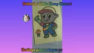 Katherine Vinka Zhang Channel cara main pasir sticker Part 1