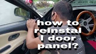 how to reinstall door panel Mitsubishi lancer 1997 model Shot using vivoy12