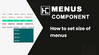 How to set size of menus