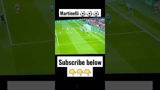 Martinelli Scores again #shorts #footballshorts