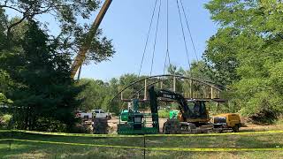 Antique Bridge placement over Linesville Creek, PA