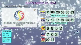 [LIVE] PCSO 9:00 PM DRAW - SEPTEMBER 27, 2024 LOTTO RESULTS