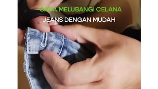 Cara melubangi celana jeans dengan mudah