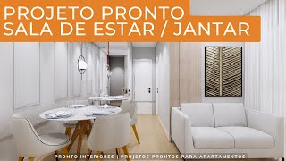 Sala de Estar e Jantar Integradas│Manica│117 BS