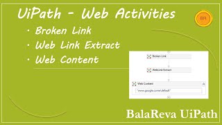 UiPath | Web Broken link | Web link Extract | Web Page content | View Source | Tutorial  (BalaReva)