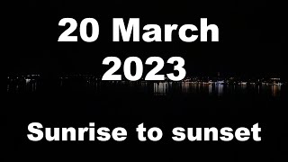 Sunrise to sunset on 20 March 2023 | 4K | Timelapse