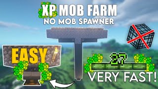 Minecraft EASY MOB XP FARM TUTORIAL!  (Without Mob Spawner) / Bedrock and Java