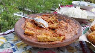 mukbang Tempe penyet + Sayur asem