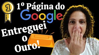 SEO- Como Aparecer no GOOGLE seu Site na PRIMEIRA PÁGINA do Google