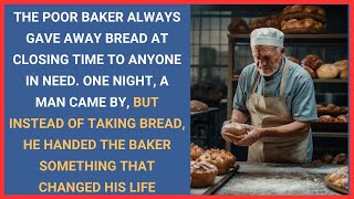 A baker always gave away bread to people in need  one night a man came and gave the baker somethin