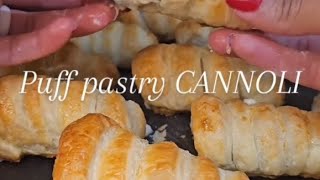 Puff pastry cannoli