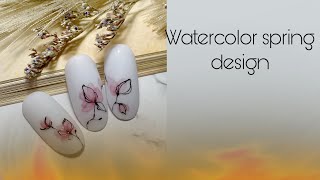 Watercolor spring design