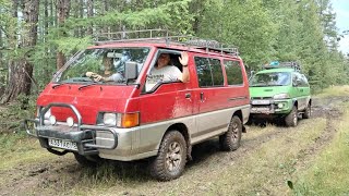 КОНЕЦ ЛЕТА.НА РЫБАЛКУ НА ДВУХ MITSUBISHI DELICA.