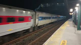 Tarrytown, NY up-close - MNR express train, November 18, 2024