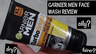 GARNIER MEN TurboBright VITAMIN C Face wash full review