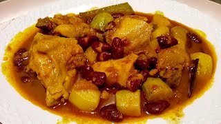 kare ayam campur kacang merah dan zucchini