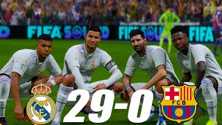 FIFA 23 - MESSI, RONALDO, MBAPPE, NEYMAR, ALL STARS | REAL MADRID 29-0 BARCELONA