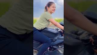 Yamaha R15 V3 with lady biker Sanjana || Queen