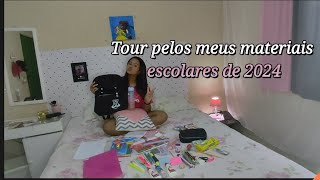 Tour pelos meus materiais escolares de 2024!