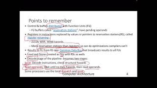 Lecture 41: Dynamic instruction scheduling