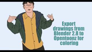 [Tutorial] Export drawings from Blender 2.8 to Opentoonz for coloring