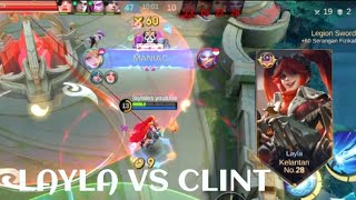 LAYLA VS CLINT❗BUILD ONE SHOT ENEMY DELETE! BEST GAMEPLAY | build top 1 global Layla